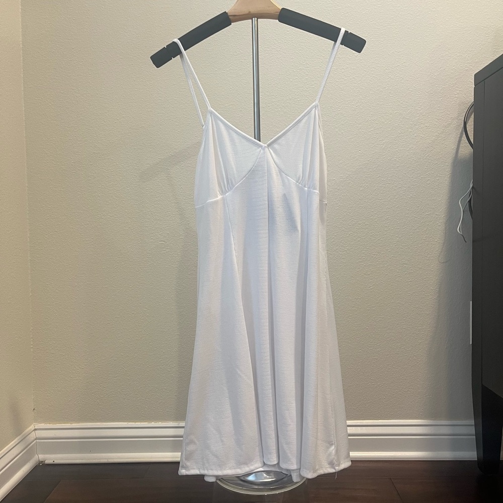 Forever 21 White Mini Dress with Spaghetti Straps